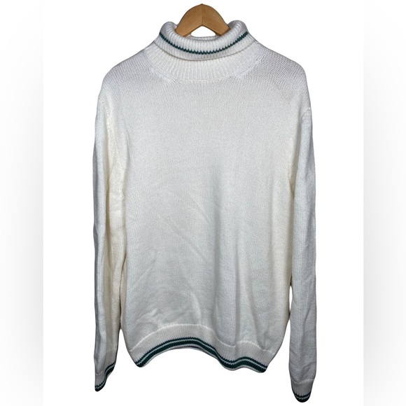 Zara Men’s Wool Blend Striped Turtleneck Varsity Knit Sweater - Picture 1 of 5